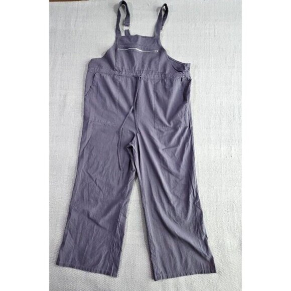 Unbranded Twill Overalls Women's Size S (W42xL25) Y2K Loungewear Drawstring - Picture 1 of 9